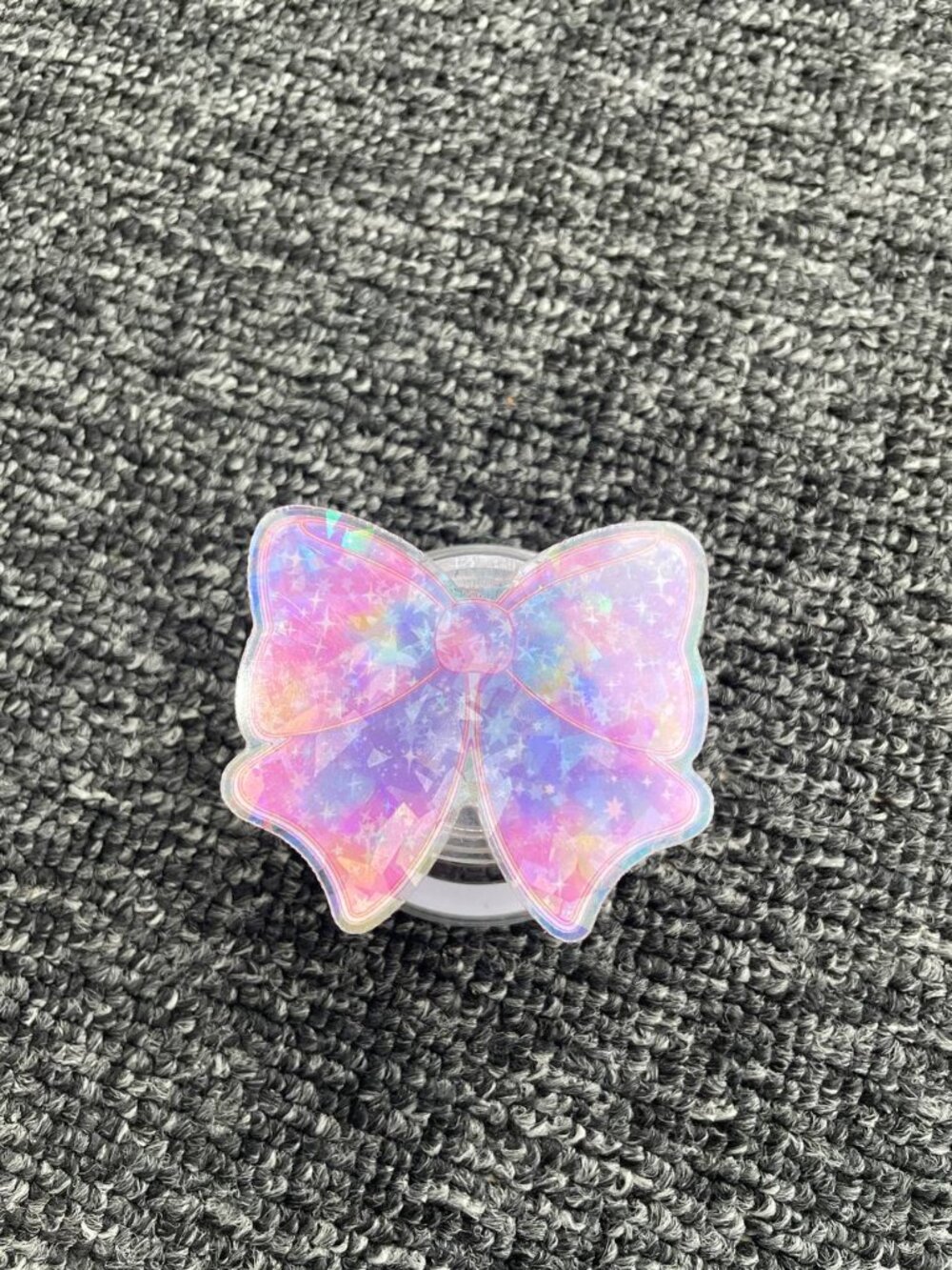 Pastel Glitter Bow Phone Grip | Cute Coquette Aesthetic Phone Holder